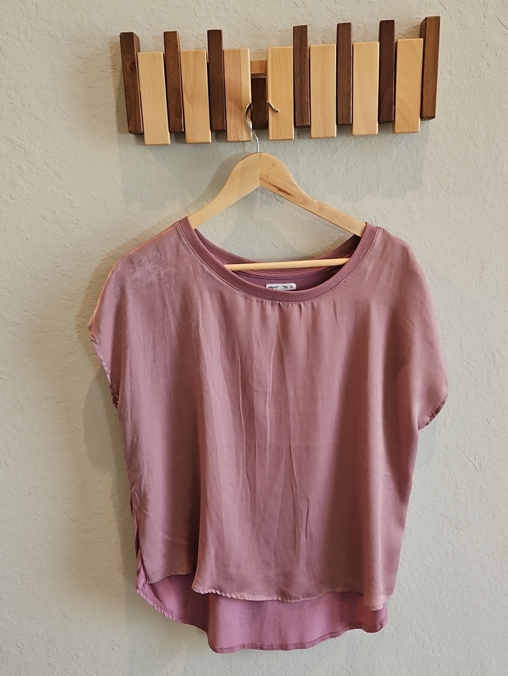 Maurices Mauve Short Sleeve Boxy Tunic